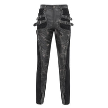 Load image into Gallery viewer, PT270 Punk Twill and Faux Leather spliced Trousers

