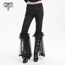 Load image into Gallery viewer, PT257 Knee-length ruffled gothic trousers
