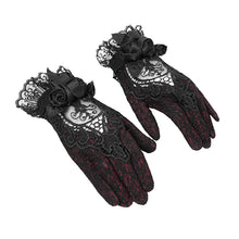 Load image into Gallery viewer, EGE003 Concave and convex shiny material gothic gloves
