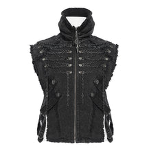 Load image into Gallery viewer, WT102 Punk Twill High-Neck Bib-Style Vest
