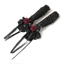 Load image into Gallery viewer, GE04902 Lolita Embroidered Velvet Rose Mid-Length  Oversleeves
