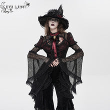 Load image into Gallery viewer, ESHT01902 Stand-Collar Gothic Lace Shirt with Irregular Dot Pattern
