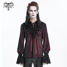 Load image into Gallery viewer, SHT12602 wine glimmer Long-sleeved men velvet shirts

