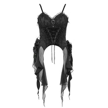 Load image into Gallery viewer, ECST00701 Gothic Pattern Jacquard Feather Rose Corset
