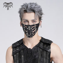 Load image into Gallery viewer, MK005 Black metallic skull hollow out punk mask for women and men
