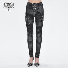 Load image into Gallery viewer, PT24001 Women cloud point stretchy cracked knit leather leggings
