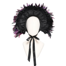 Load image into Gallery viewer, AS262 Purple Feather Lolita Wide-Brimmed Soft-Wire Headband
