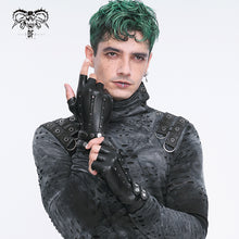 Load image into Gallery viewer, GE027 Punk stretchy leather gloves
