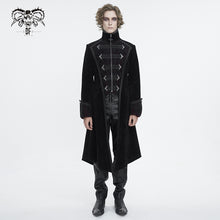 Load image into Gallery viewer, CT23801 black Men&#39;s long chenille coat
