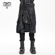 Load image into Gallery viewer, SKT227 Punk Men&#39;s Wrinkled Leather kilt
