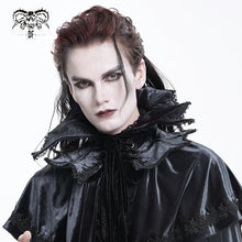 Load image into Gallery viewer, CA049 Gothic black and red velvet knitted collar
