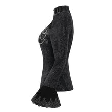 Load image into Gallery viewer, CT25801 Gothic round stand collar velvet coat
