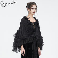 Load image into Gallery viewer, ECA015 chiffon lace decorated women shawl
