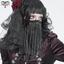 Load image into Gallery viewer, MK057 Gothic beaded tassel face mask
