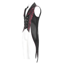 Load image into Gallery viewer, WT095 Rose Jacquard Swallowtail Vest

