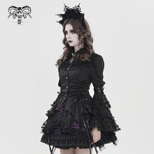 Load image into Gallery viewer, SHT152 Gothic Striped Ruffled Shirt with Flared Sleeves
