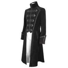 Load image into Gallery viewer, CT23801 black Men&#39;s long chenille coat
