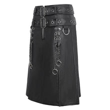 Load image into Gallery viewer, SKT203 Punk non-elastic twill material men kilt
