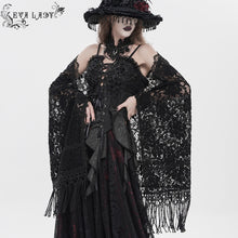 Load image into Gallery viewer, ECA024 Large Floral Wool Shawl with Tassels
