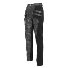 Load image into Gallery viewer, PT270 Punk Twill and Faux Leather spliced Trousers
