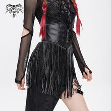 Load image into Gallery viewer, AS226 Sequined long tassel punk corset
