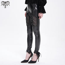 Load image into Gallery viewer, PT268 Embossed stretchy leather pants
