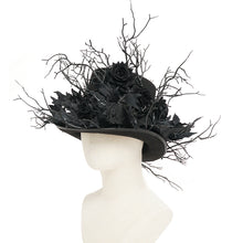Load image into Gallery viewer, AS283 Gothic Twig and Rose Mini Top Hat
