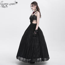 Load image into Gallery viewer, ESKT05901 Black Rose cutout waist strapless dress
