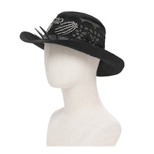 Load image into Gallery viewer, AS284 Punk Skull Lace-Trimmed Cowboy Hat
