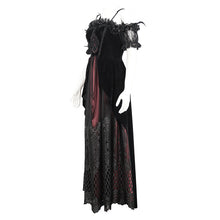 Load image into Gallery viewer, ESKT04502 Black and red Gothic suspender dress
