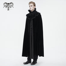 Load image into Gallery viewer, CA040 Gothic stand collar velvet men&#39;s cloak
