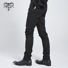 Load image into Gallery viewer, PT028 party wearing Gothic jacquard classic style black men trousers
