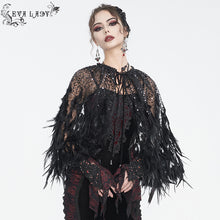 Load image into Gallery viewer, ECA017 Gothic sequin feather women&#39;s short shawl
