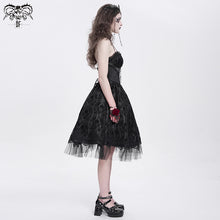 Load image into Gallery viewer, SKT23401 Black women Skeleton Printing Gothic Lolita Dress
