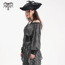 Load image into Gallery viewer, TT27701 Halter neck off shoulder long sleeve loose T-shirt
