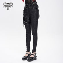 Load image into Gallery viewer, PT280 Stretch snake-print woven punk trousers
