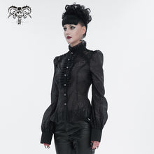 Load image into Gallery viewer, SHT090 see-through pattern gothic shirt
