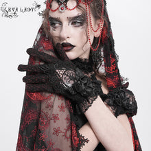 Load image into Gallery viewer, EGE003 Concave and convex shiny material gothic gloves

