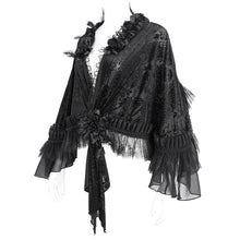 Load image into Gallery viewer, ECA015 chiffon lace decorated women shawl
