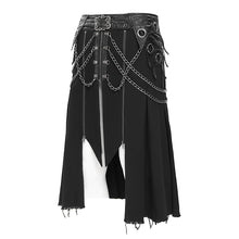 Load image into Gallery viewer, SKT242 Punk skirt with bat-shaped side panels
