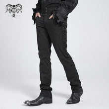 Load image into Gallery viewer, PT010 formal party jacquard men high waist floral Gothic trousers
