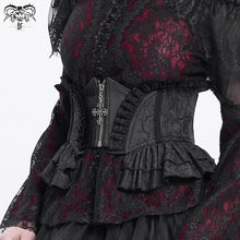 Load image into Gallery viewer, AS20901 black women Gothic rose zipper jacquard corset
