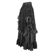 Load image into Gallery viewer, SKT19801 Black Gothic Paisley High Waist Skirt
