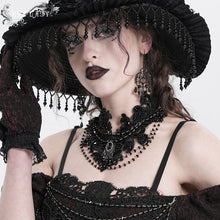 Load image into Gallery viewer, EAS030 Gothic Beaded Appliqued Chain Necklace
