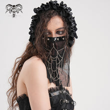 Load image into Gallery viewer, MK056 Women Punk Spider Web Mask With Veil
