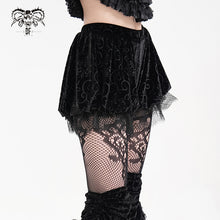 Load image into Gallery viewer, PT250 Gothic Embossed velvet Puff Shorts
