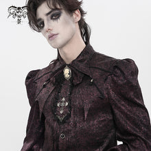 Load image into Gallery viewer, AS28902 Glossy pleated Gothic collar and bow tie

