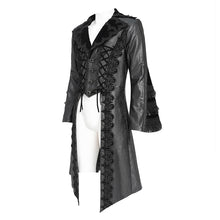 Load image into Gallery viewer, CT275 Gothic pattern leather mid-length coat
