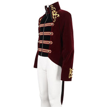 Load image into Gallery viewer, CT20802 wine Embroidered Stand Collar Tuxedo Men&#39;s Dress Jacket
