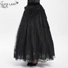 Load image into Gallery viewer, ESKT06701 black branch mesh gothic skirt
